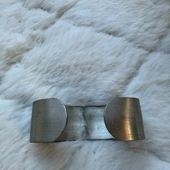 Genuine Pewter Vintage Cuff Bracelet - Engraved Name "Joan" Seagull Silver - Picture 5 of 5